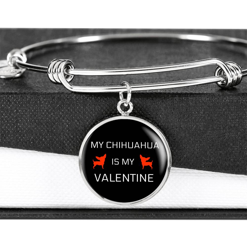 My Chihuahua Is My Valentine Bangle Bracelet