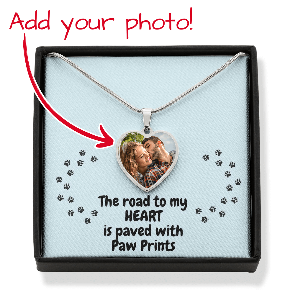 Personalized Road To My Heart Necklace - Blue