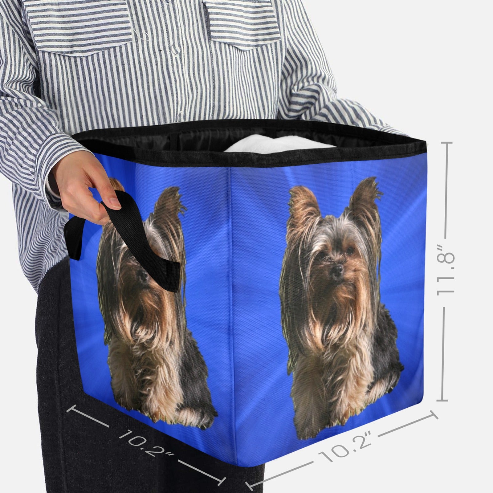 Yorkie Storage Basket - Long Hair