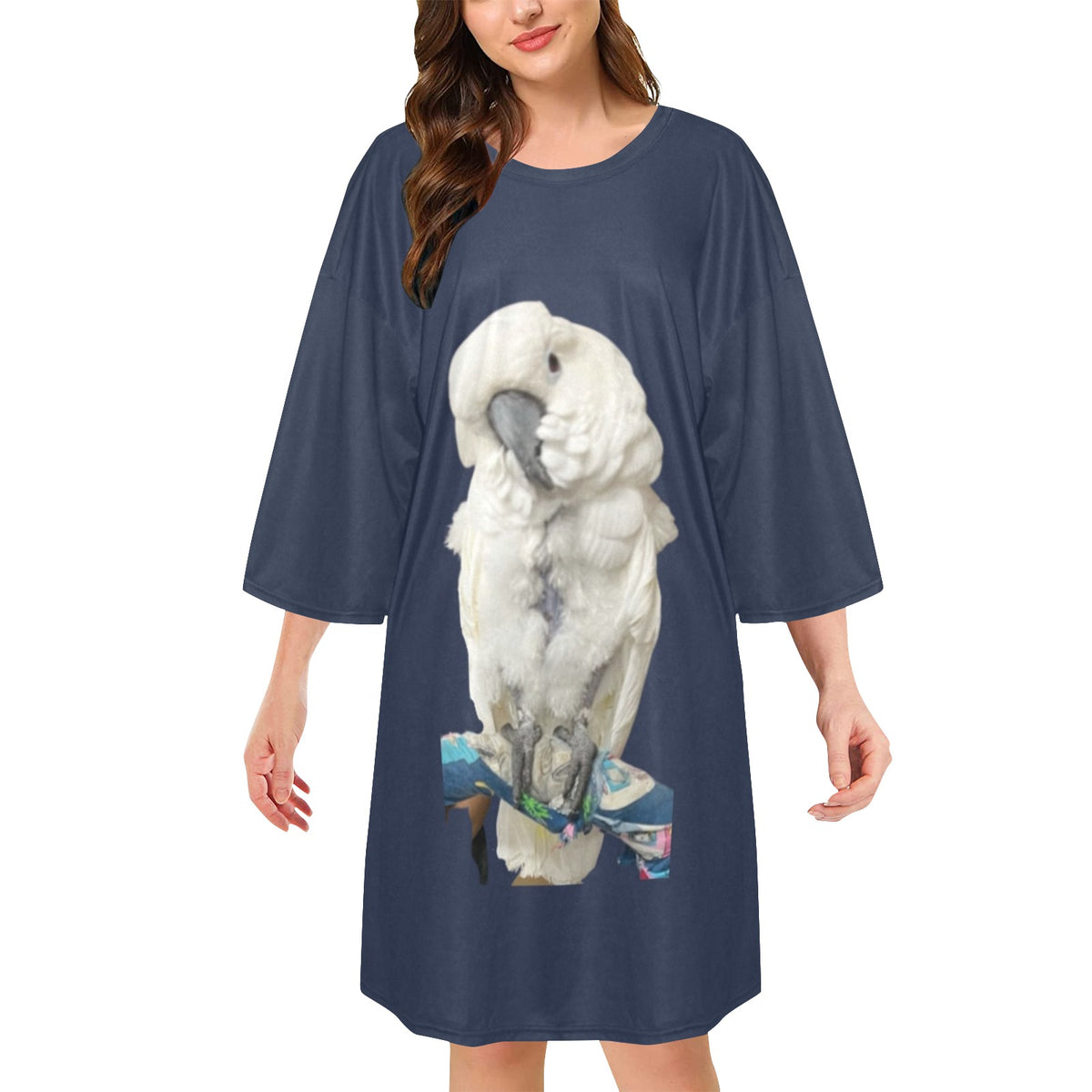 Cockatoo Oversized Sleep Shirt - Navy