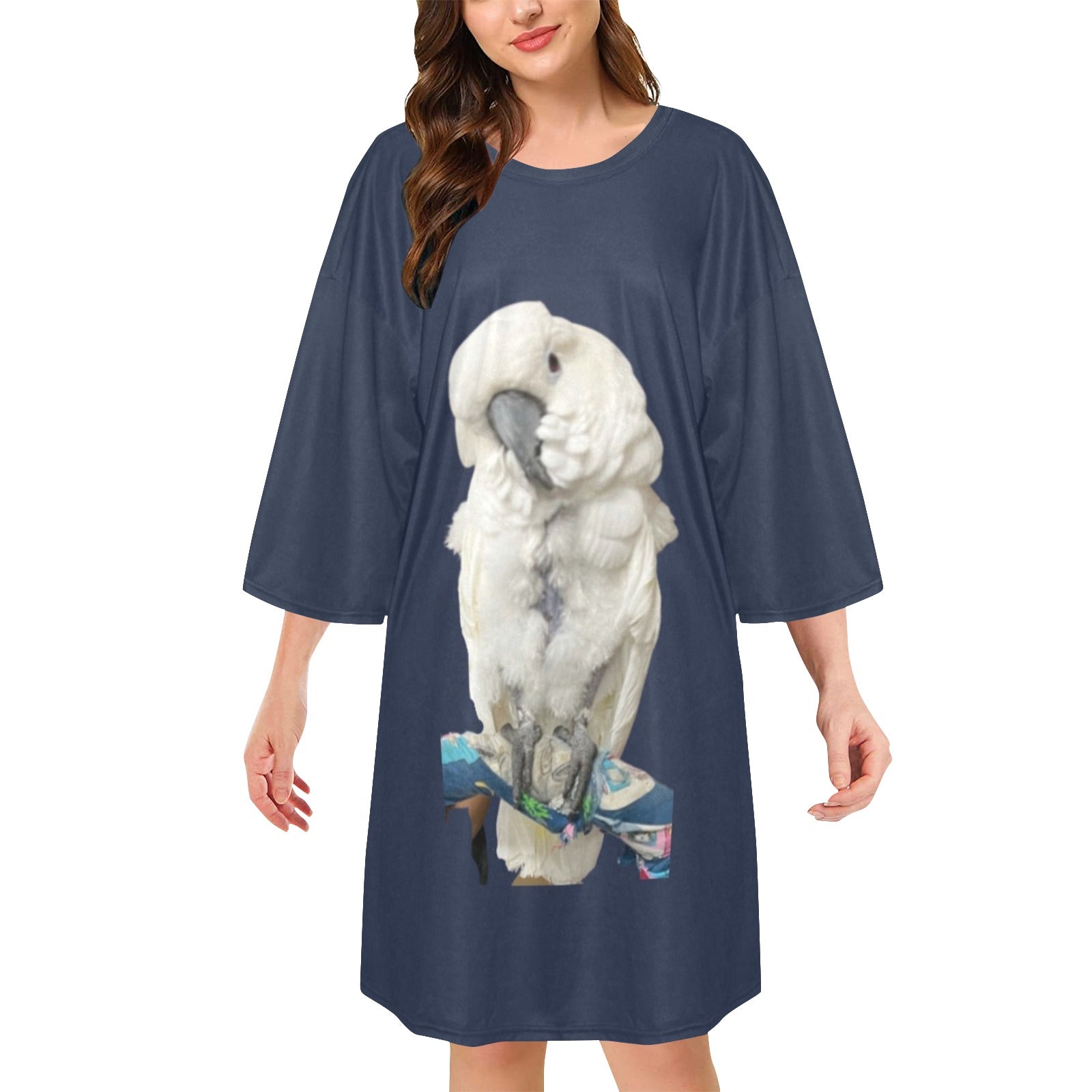 Cockatoo Oversized Sleep Shirt - Navy