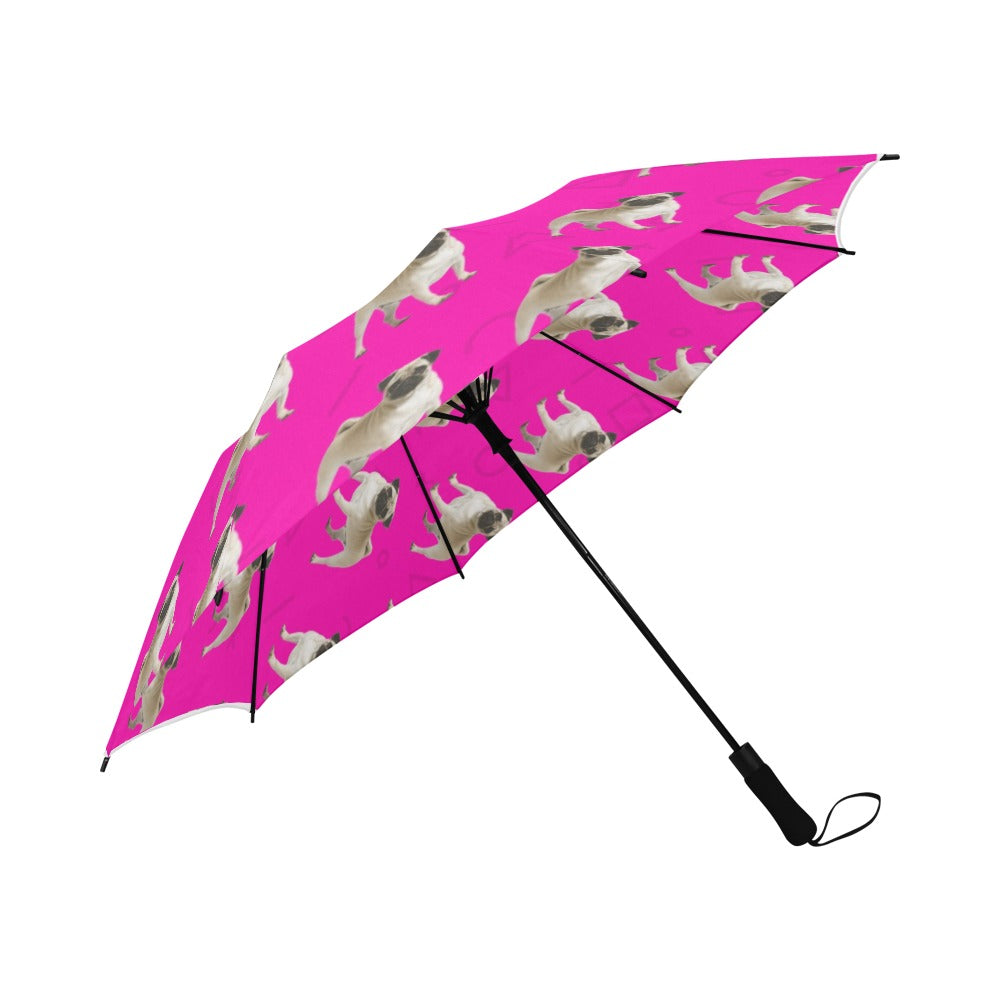 Pug Umbrella - Pink