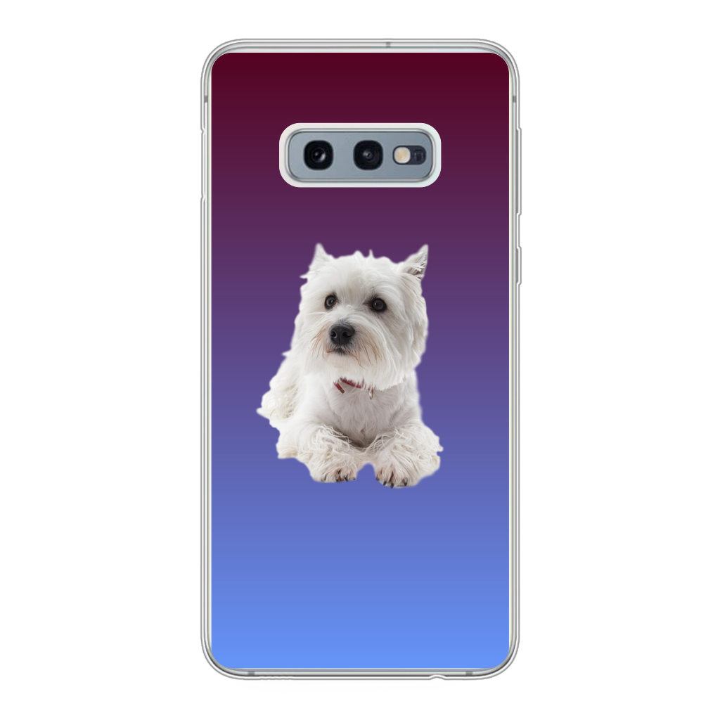 Westie Back Printed Transparent Soft Phone Case