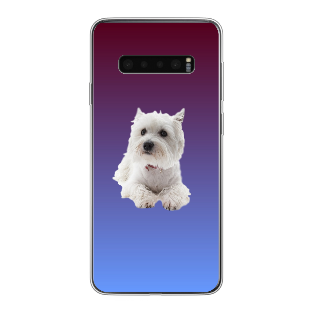 Westie Back Printed Transparent Soft Phone Case