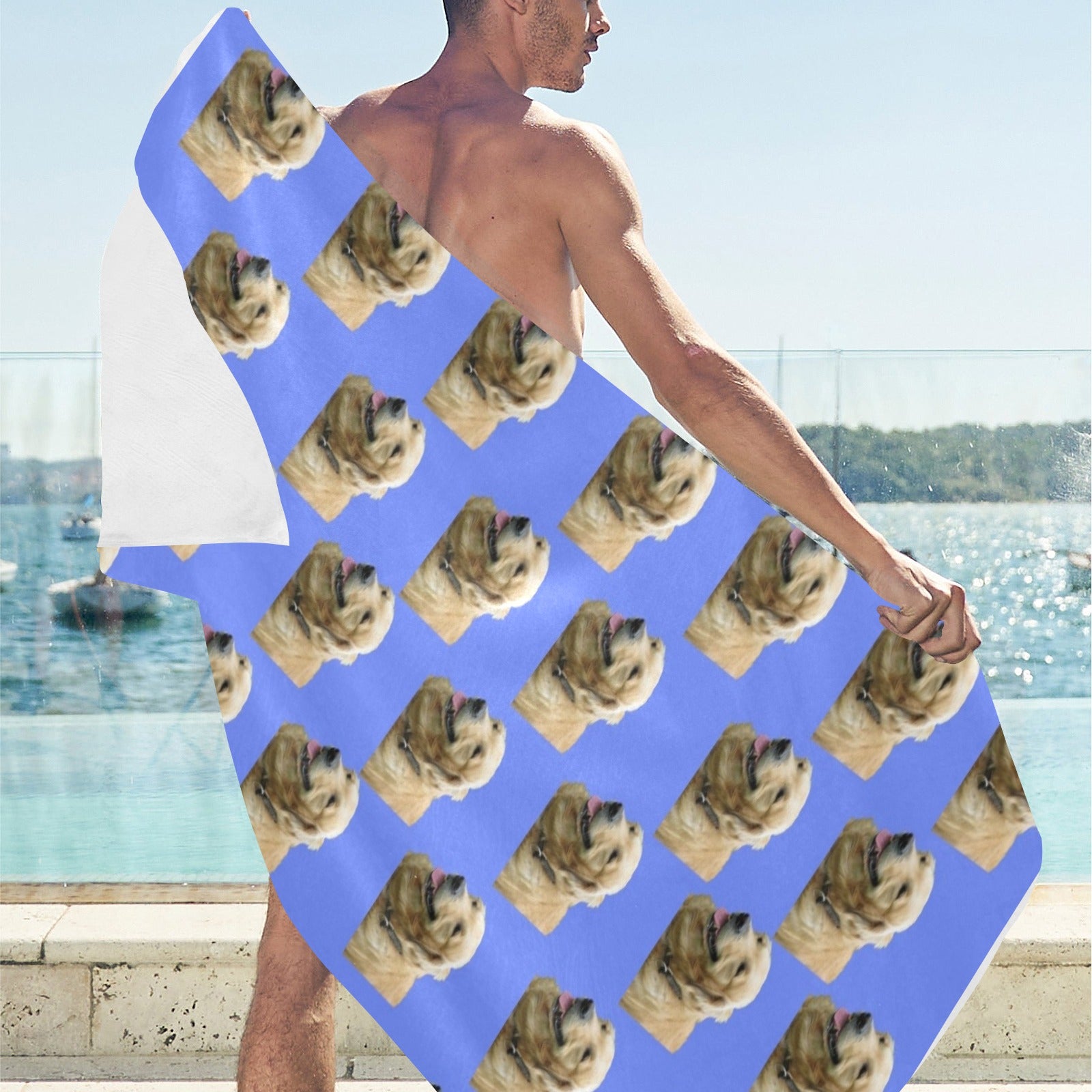 Golden Retriever Beach Towel