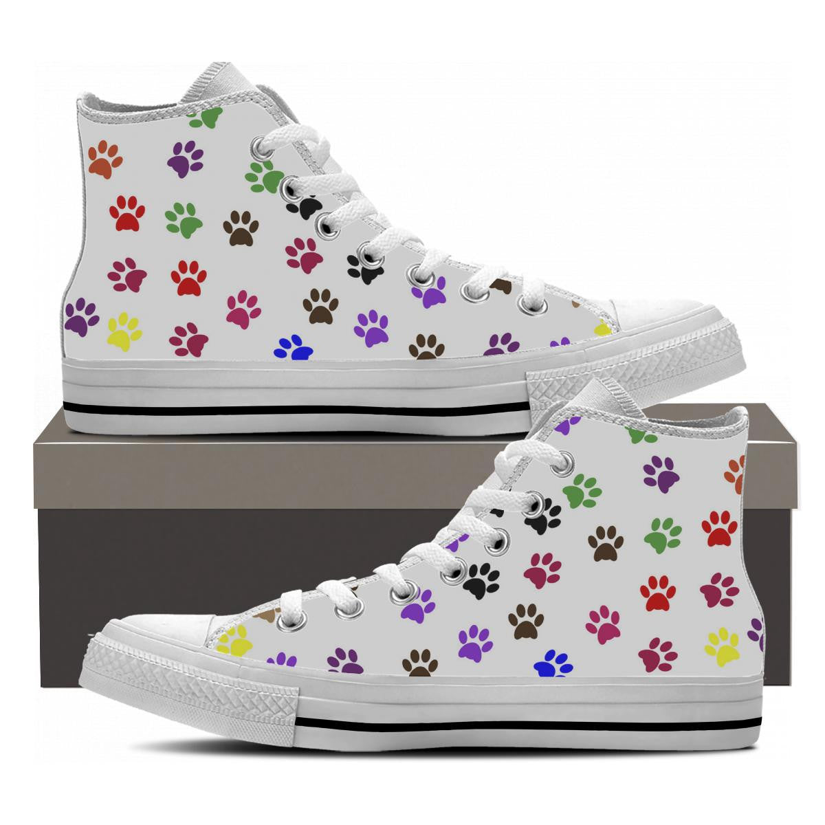 Women's High Top Dog Paw Shoes