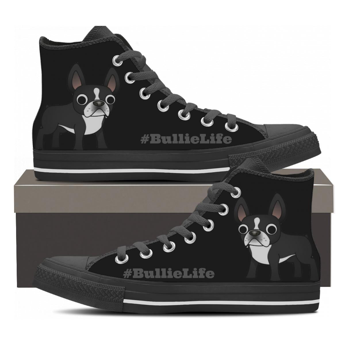 French Bulldog High Top Shoes