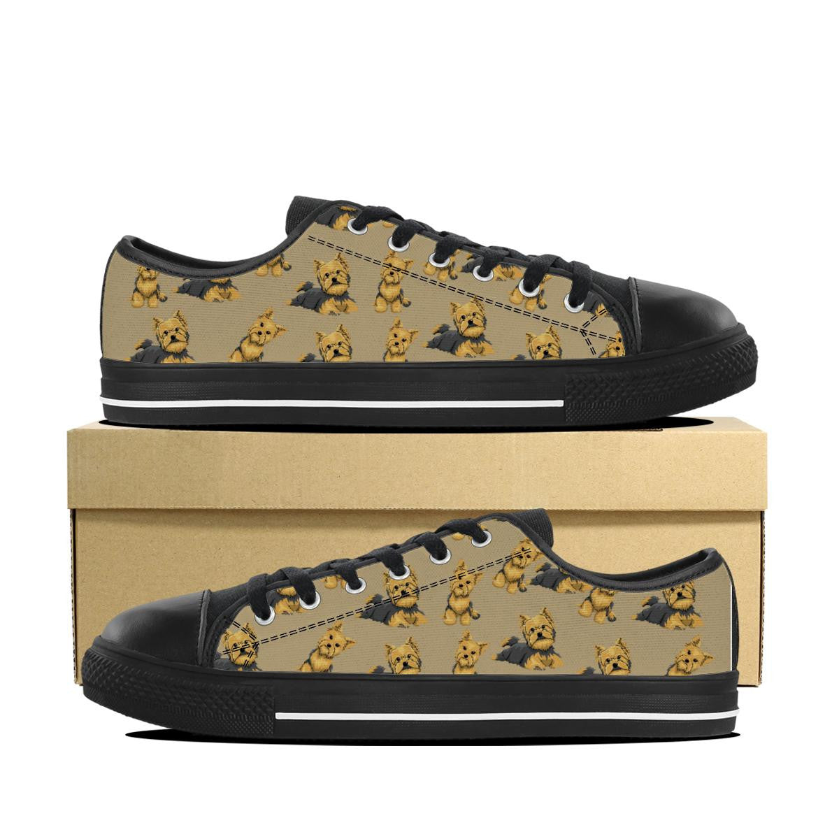 Cartoon Yorkie 2 Shoes