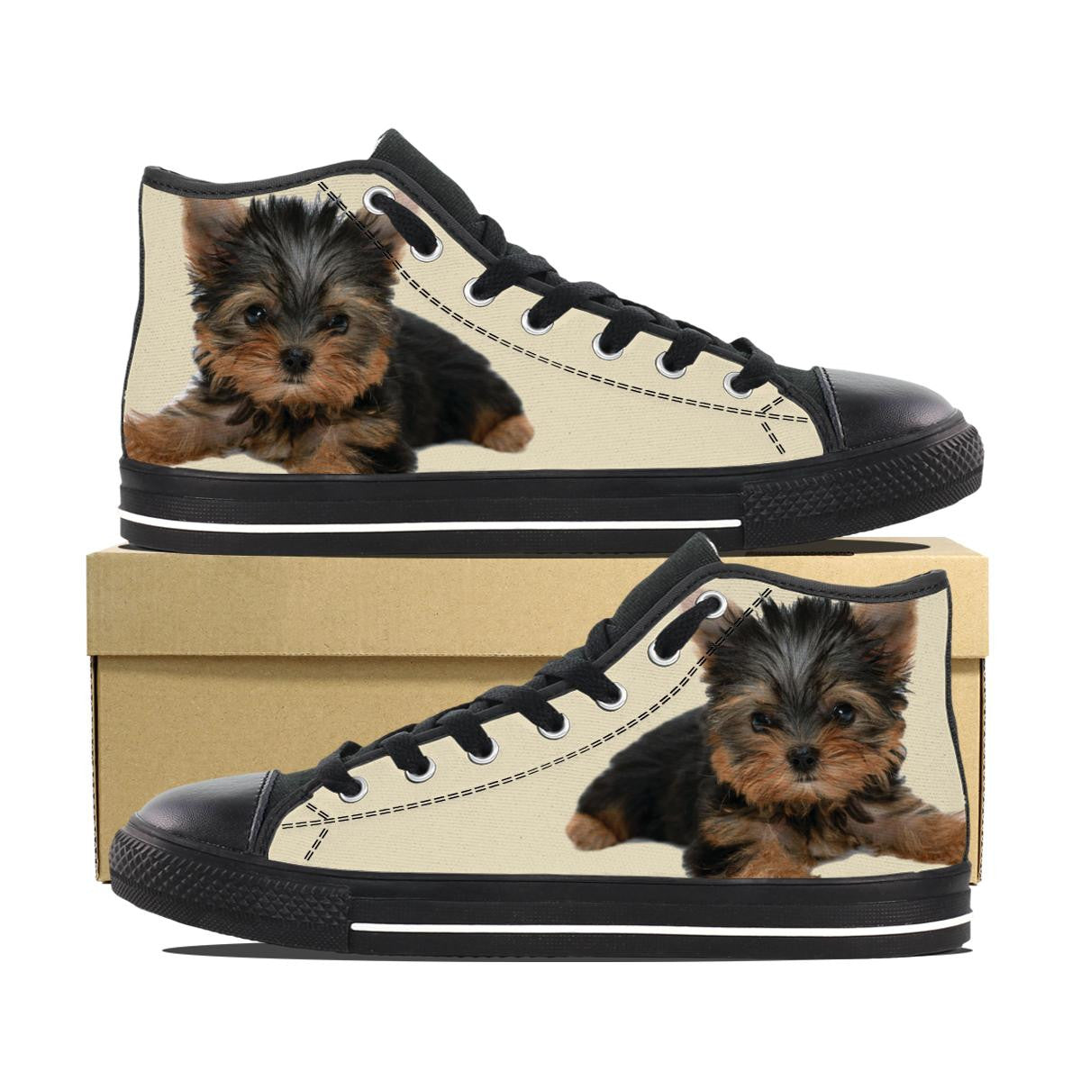 YORKIE PUPPY CANVAS SHOES