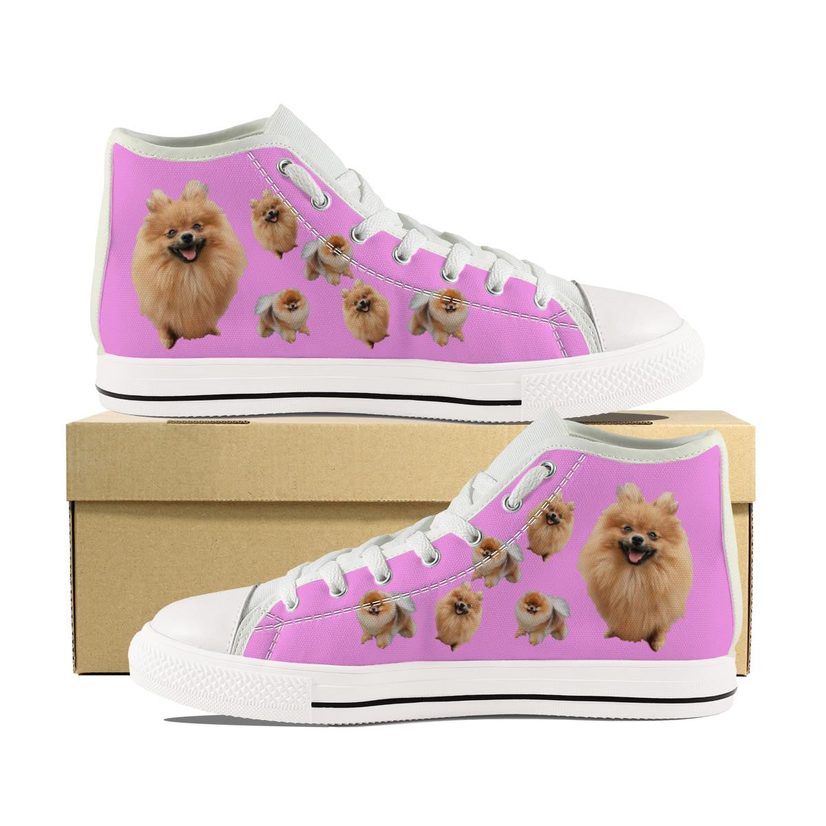 POMERANIAN PINK CANVAS SHOES