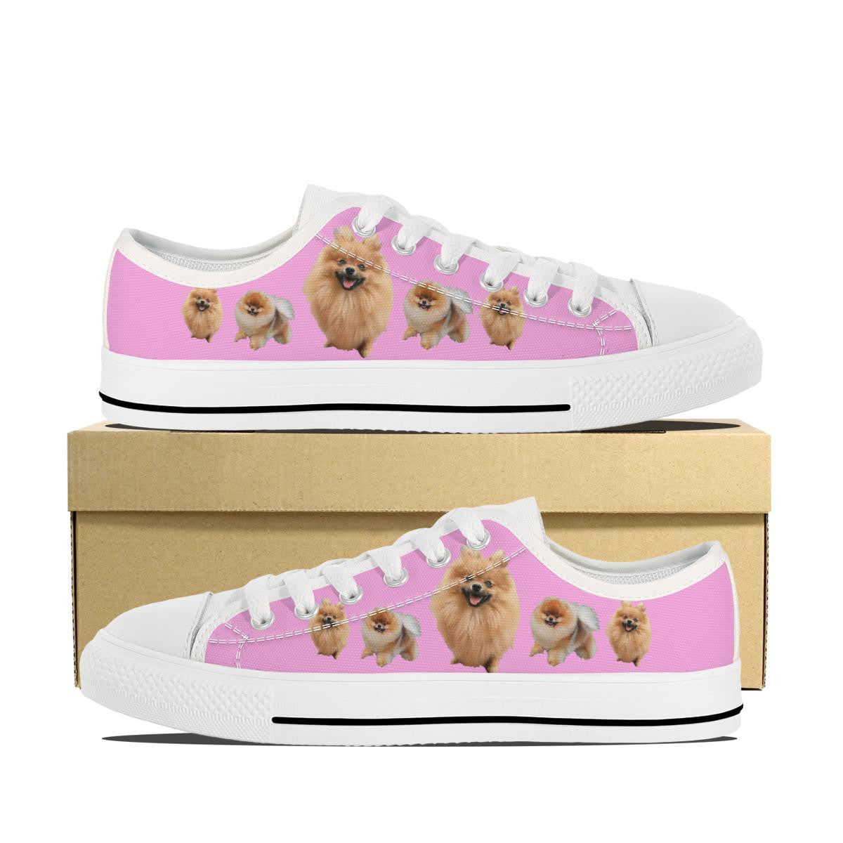 POMERANIAN PINK CANVAS SHOES