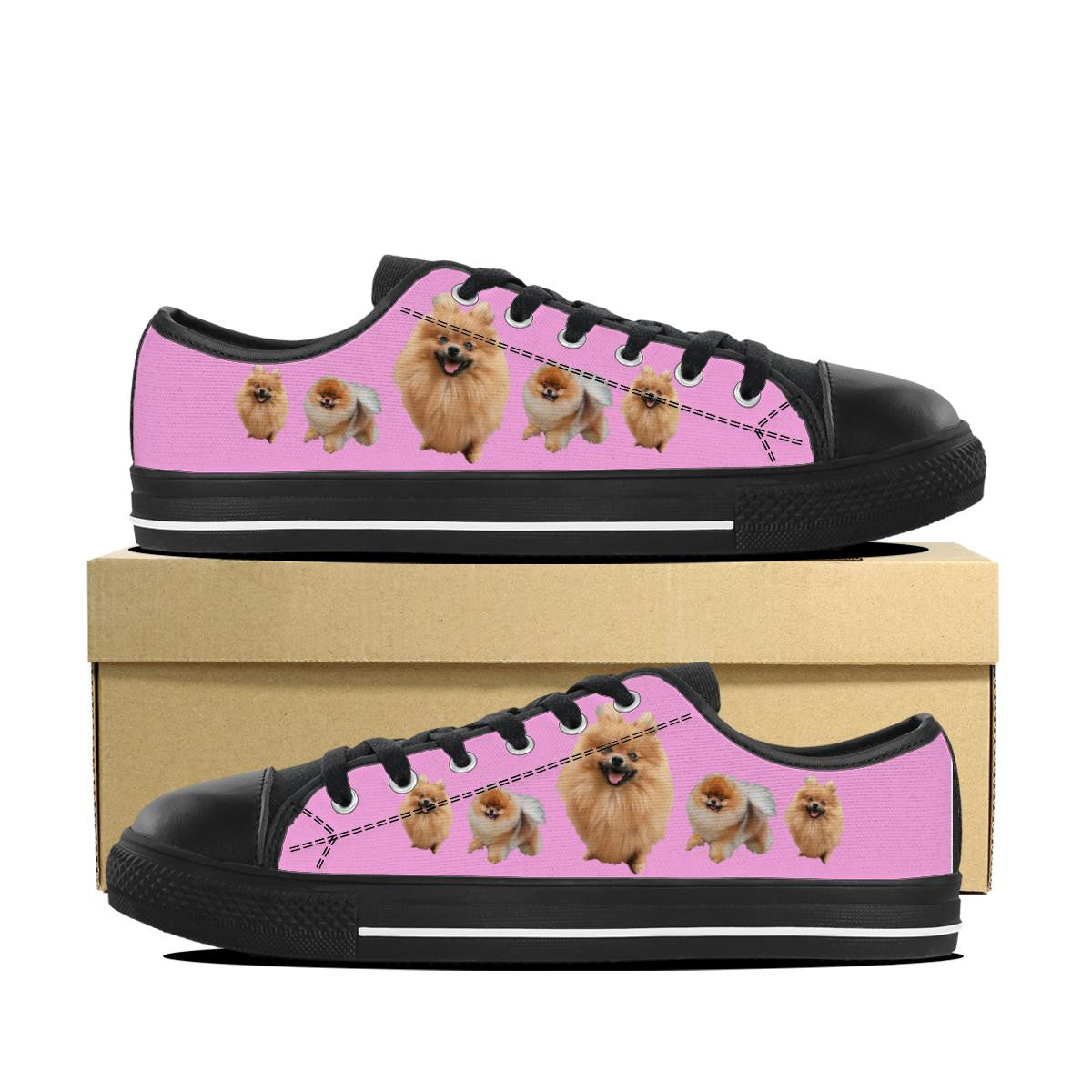 POMERANIAN PINK CANVAS SHOES