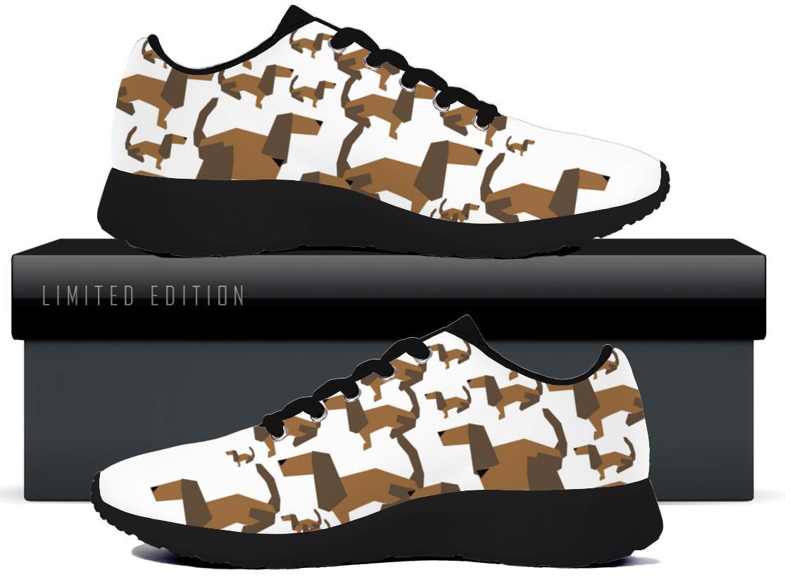 Cartoon Dachshund Sneakers