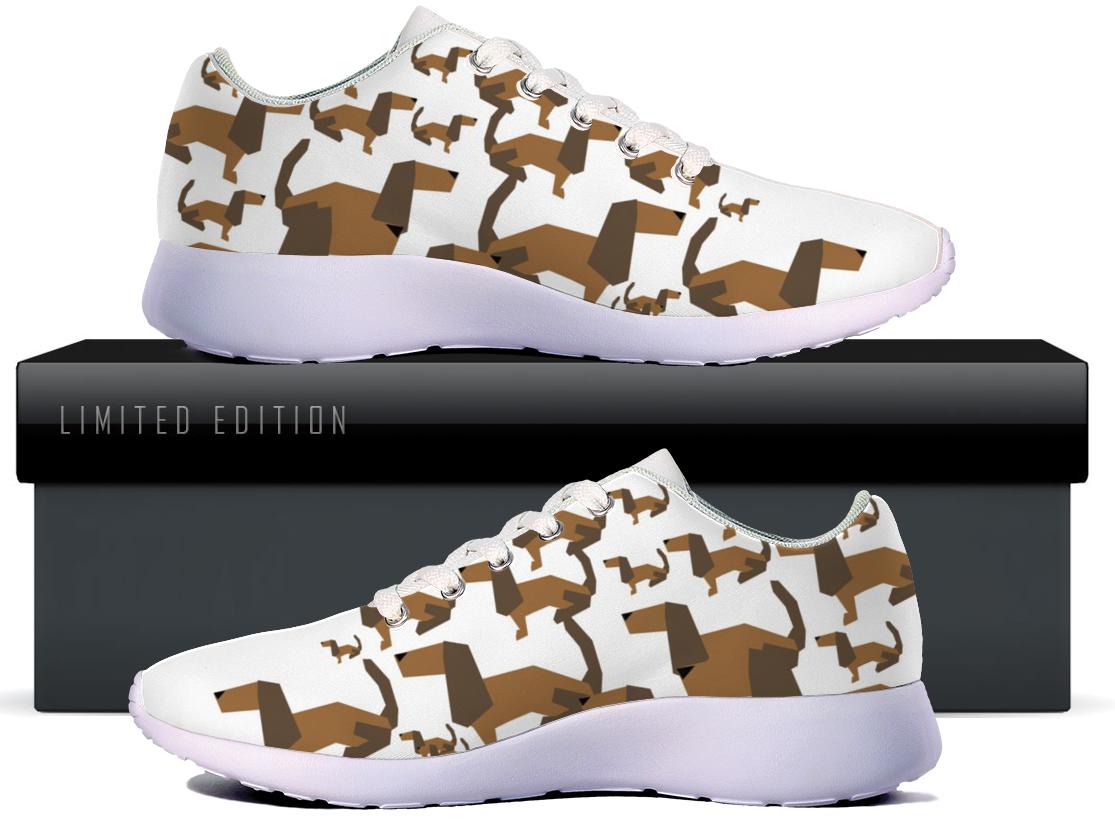 Cartoon Dachshund Sneakers