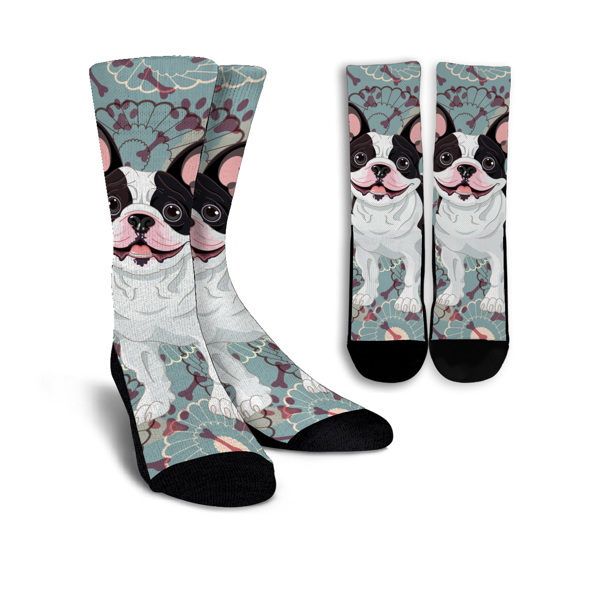 French Bulldog Crew Socks