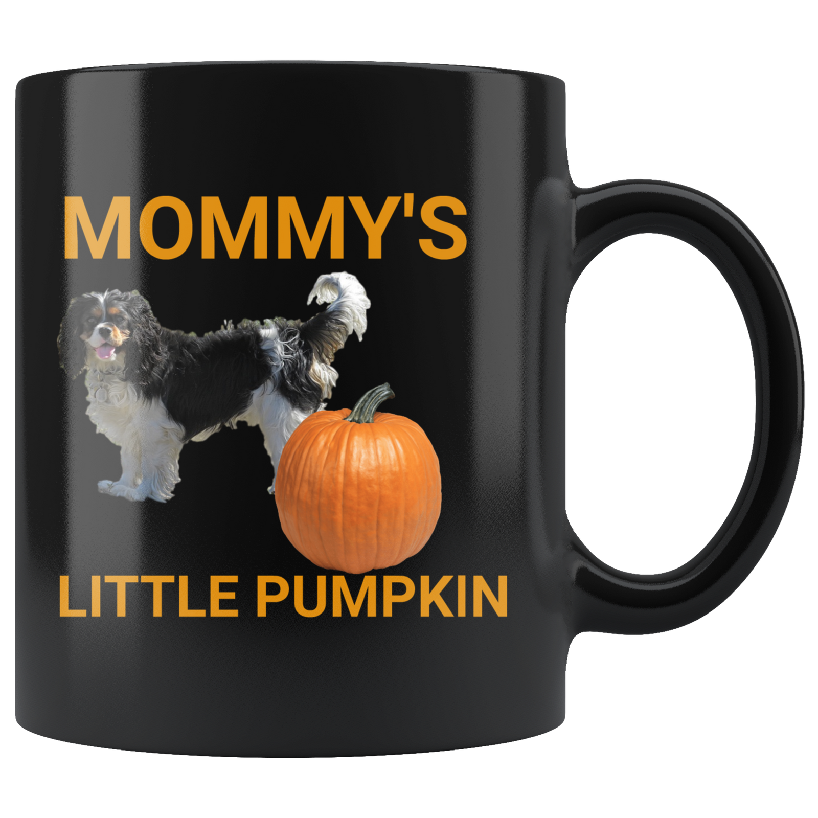 Mommy's Little Pumpkin Mug - Tri Cavalier King Charles Spaniel