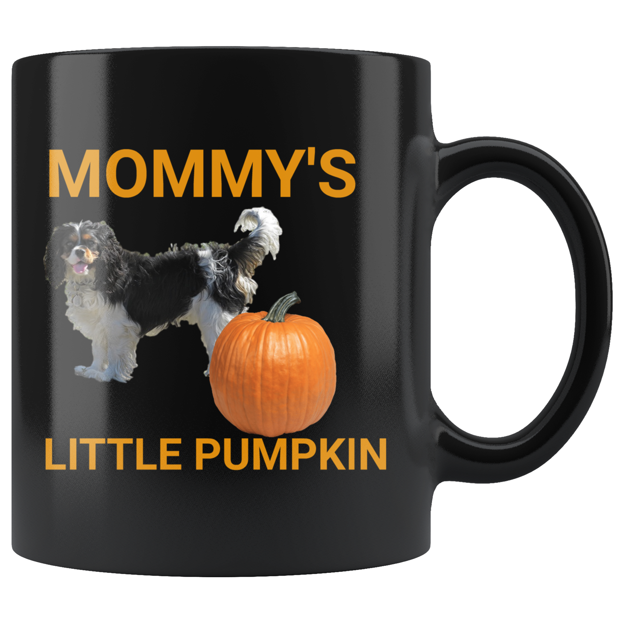 Mommy's Little Pumpkin Mug - Tri Cavalier King Charles Spaniel