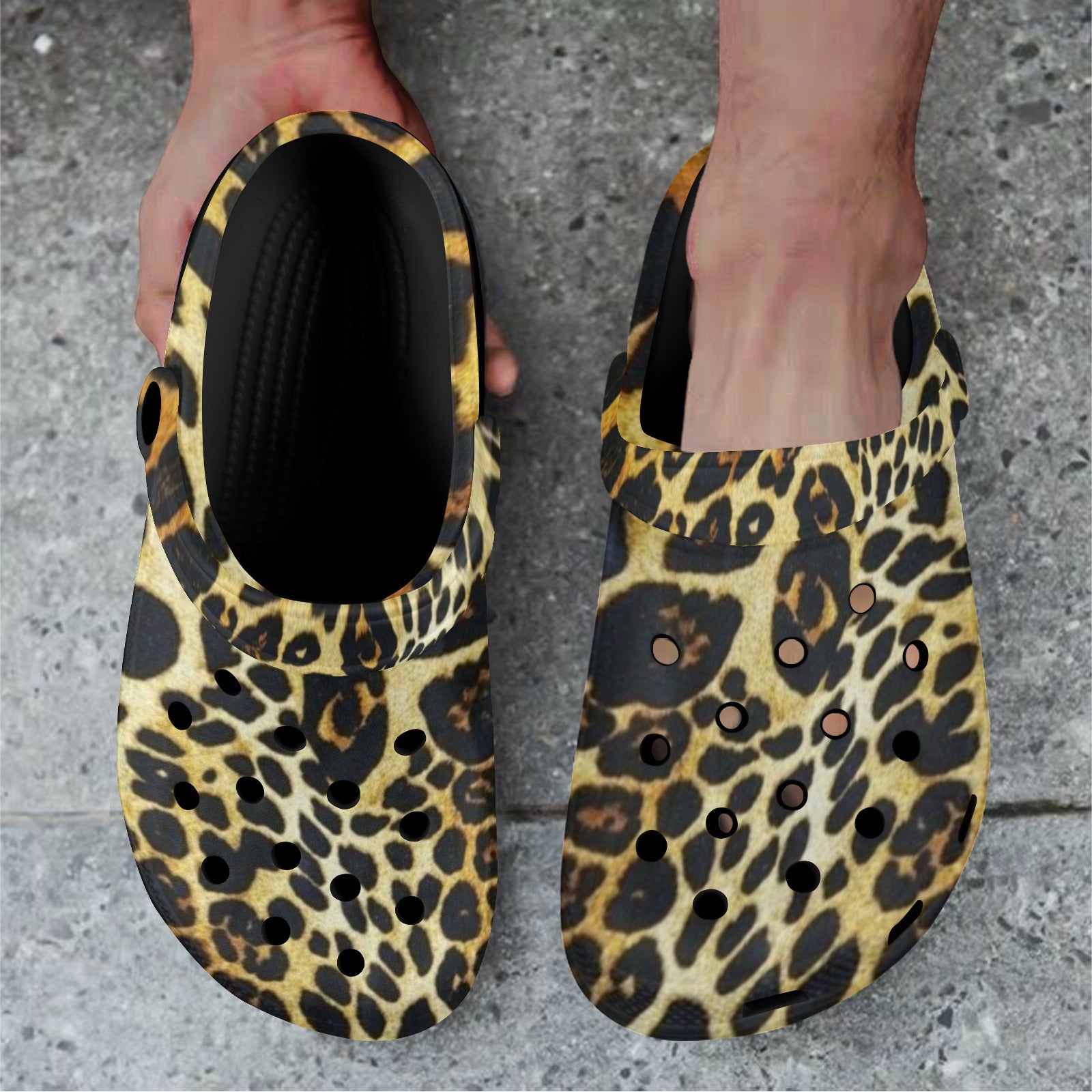 Jaguar Print Clogs