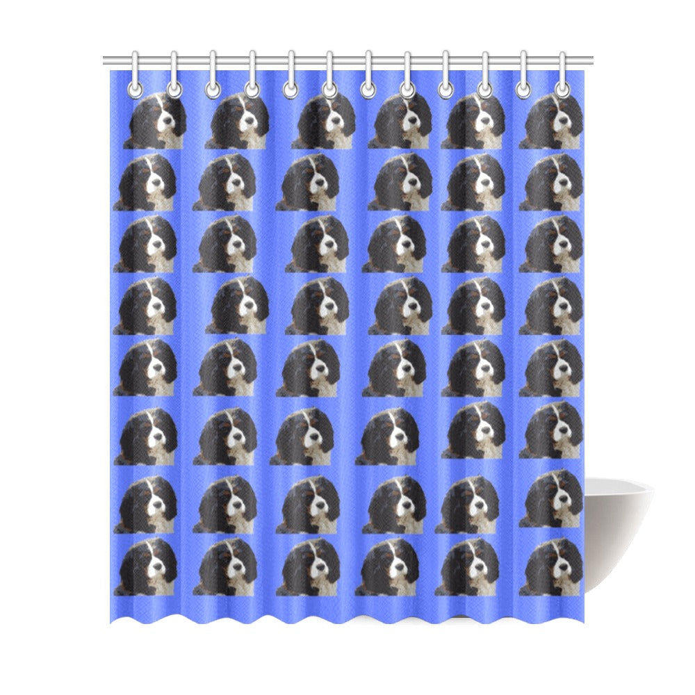 Cavalier King Charles Spaniel Shower Curtain - Tri