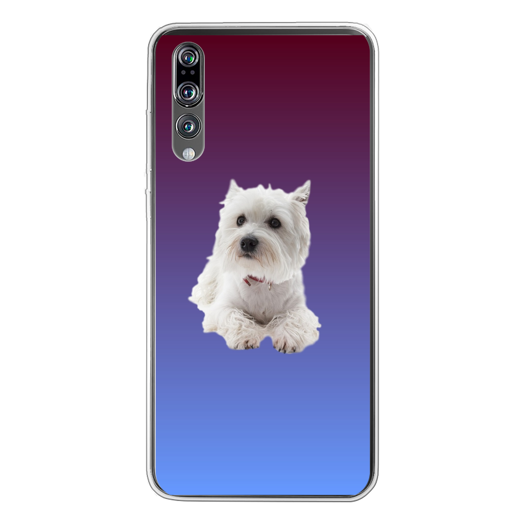 Westie Back Printed Transparent Soft Phone Case