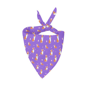 Corgi Pet Bandana - Purple