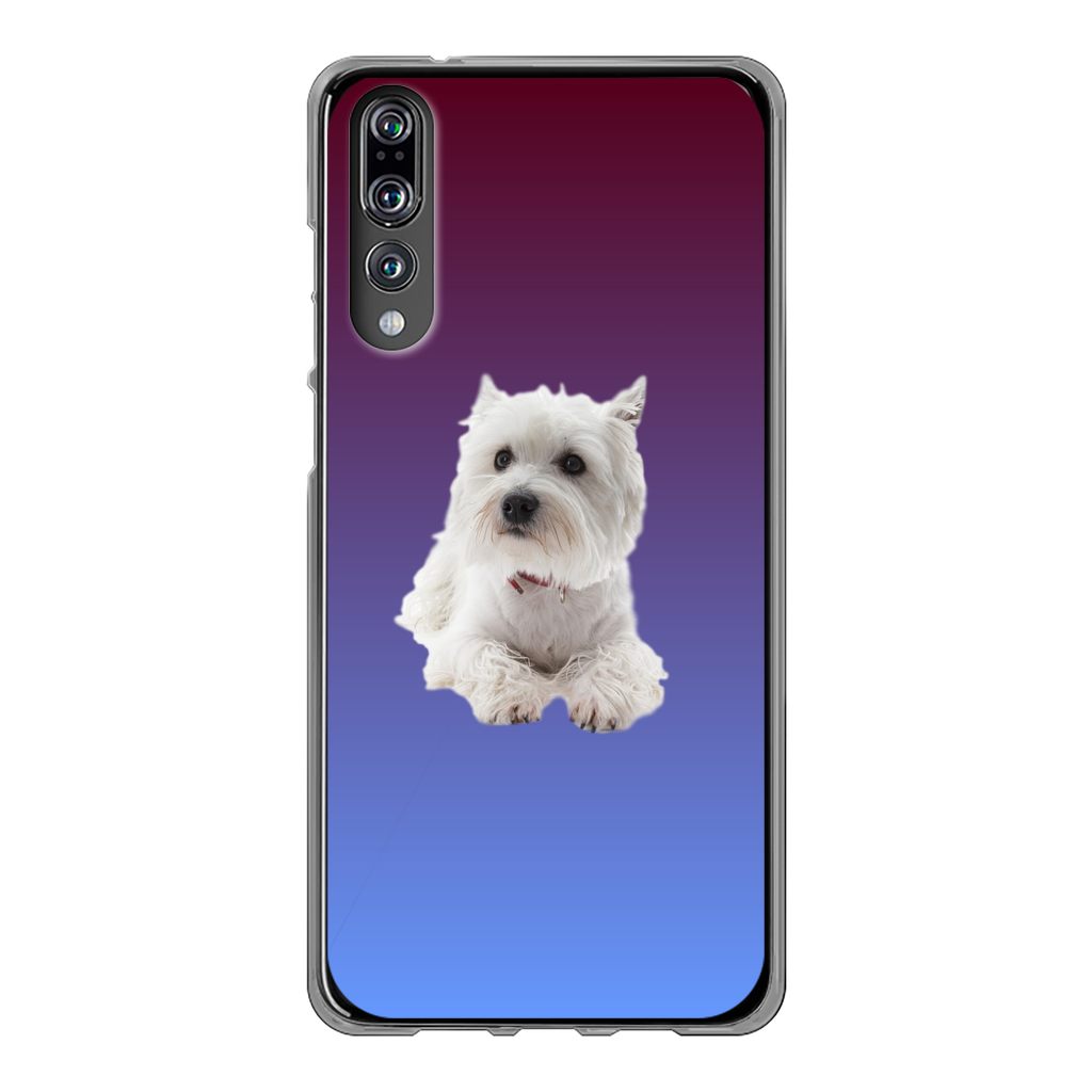 Westie Back Printed Transparent Soft Phone Case