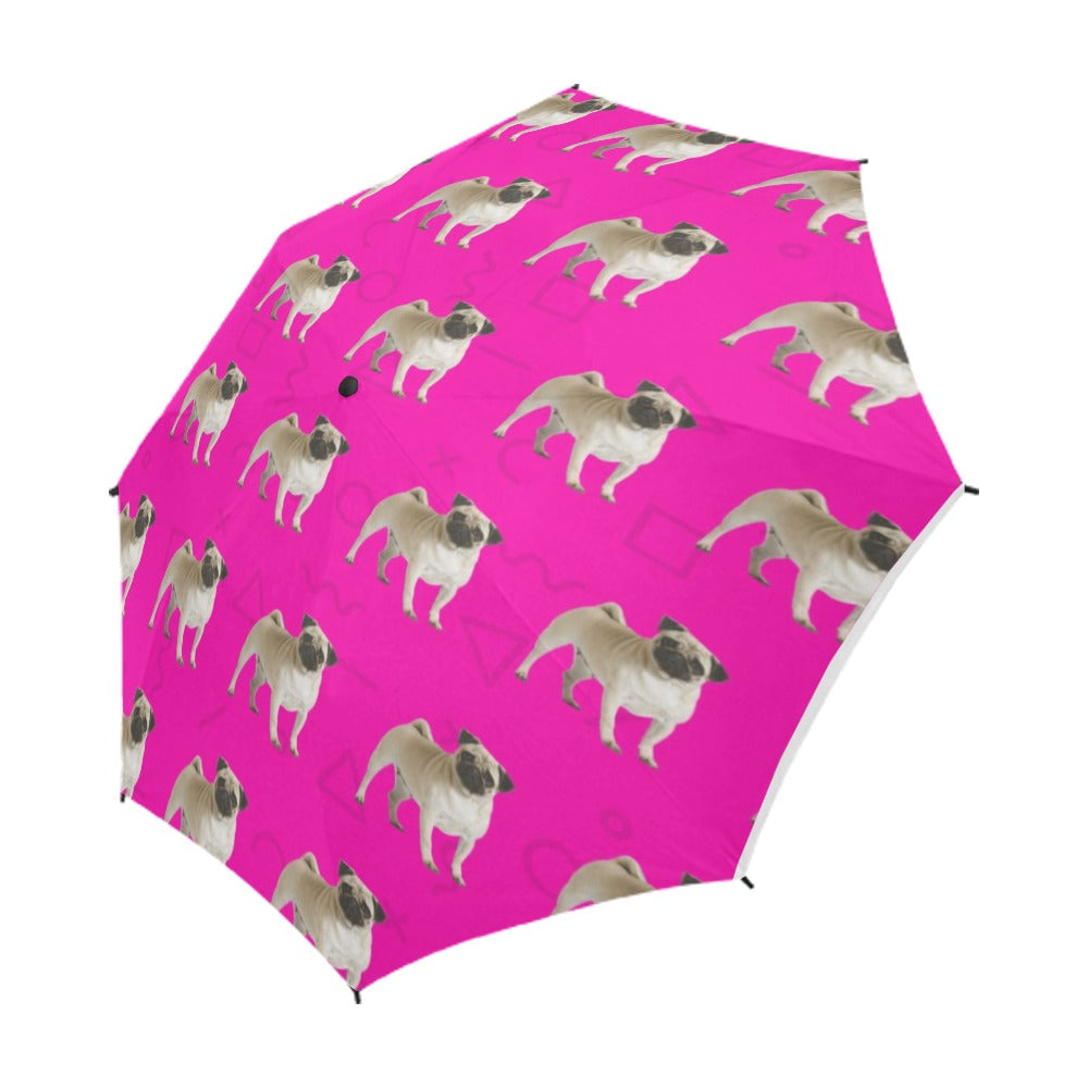 Pug Umbrella - Pink