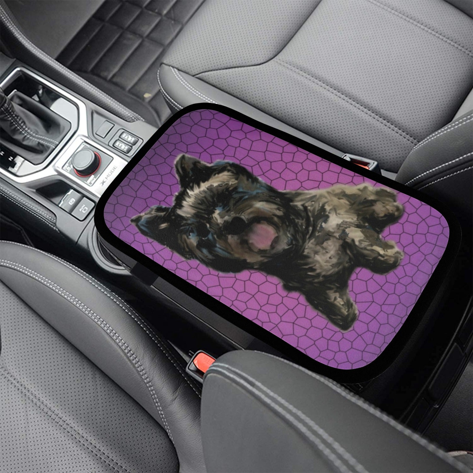 Cairn Terrier Car Console Cover - Black