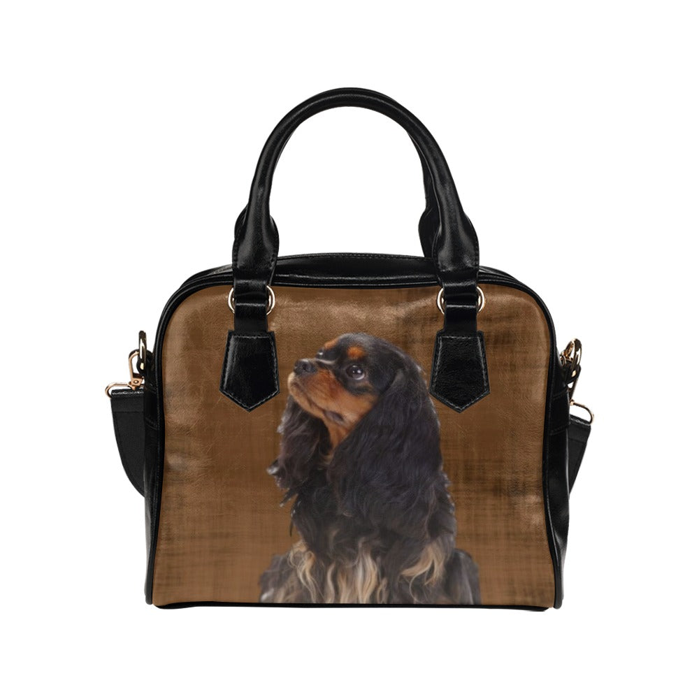 Cavalier King Charles Spaniel Shoulder Bag- Black & Tan