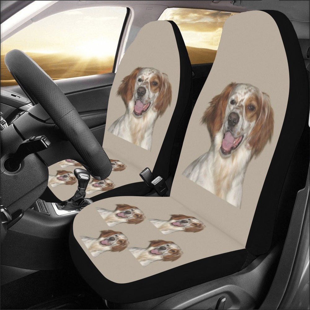 Red &amp; White Irish Setter Car Seat Covers (Set of 2)