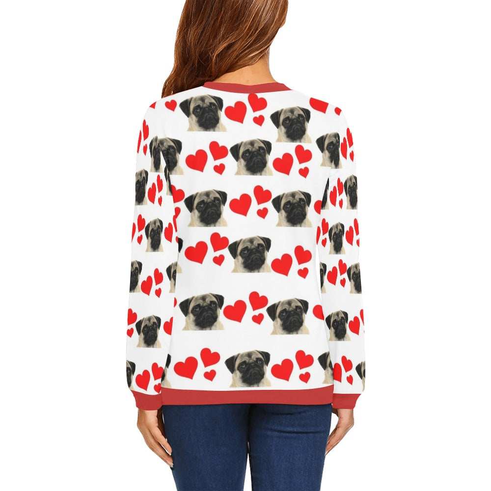 Pug Hearts Sweatshirt