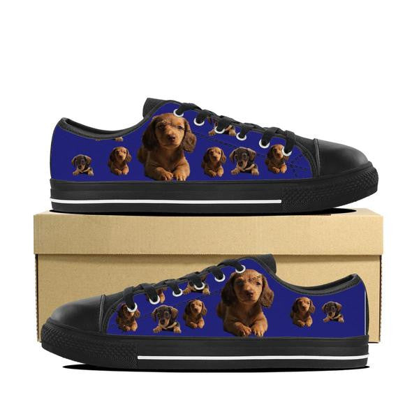 DACHSHUND PUPPY CANVAS SHOES