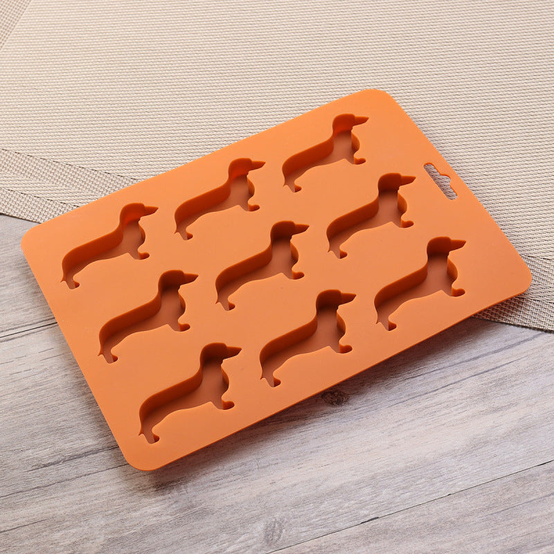 Dachshund Shaped Silicone Ice Cube Tray