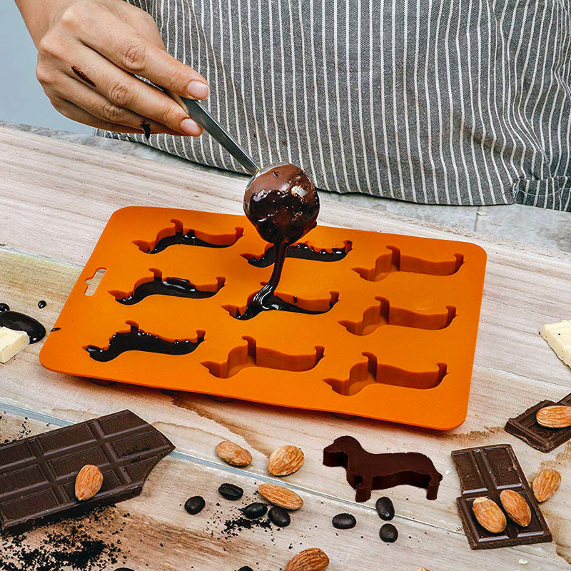 Dachshund Shaped Silicone Ice Cube Tray