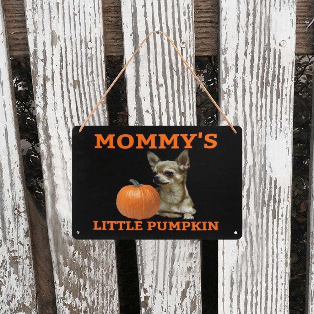 Mommy&#39;s Little Pumpkin Chihuahua Metal Print