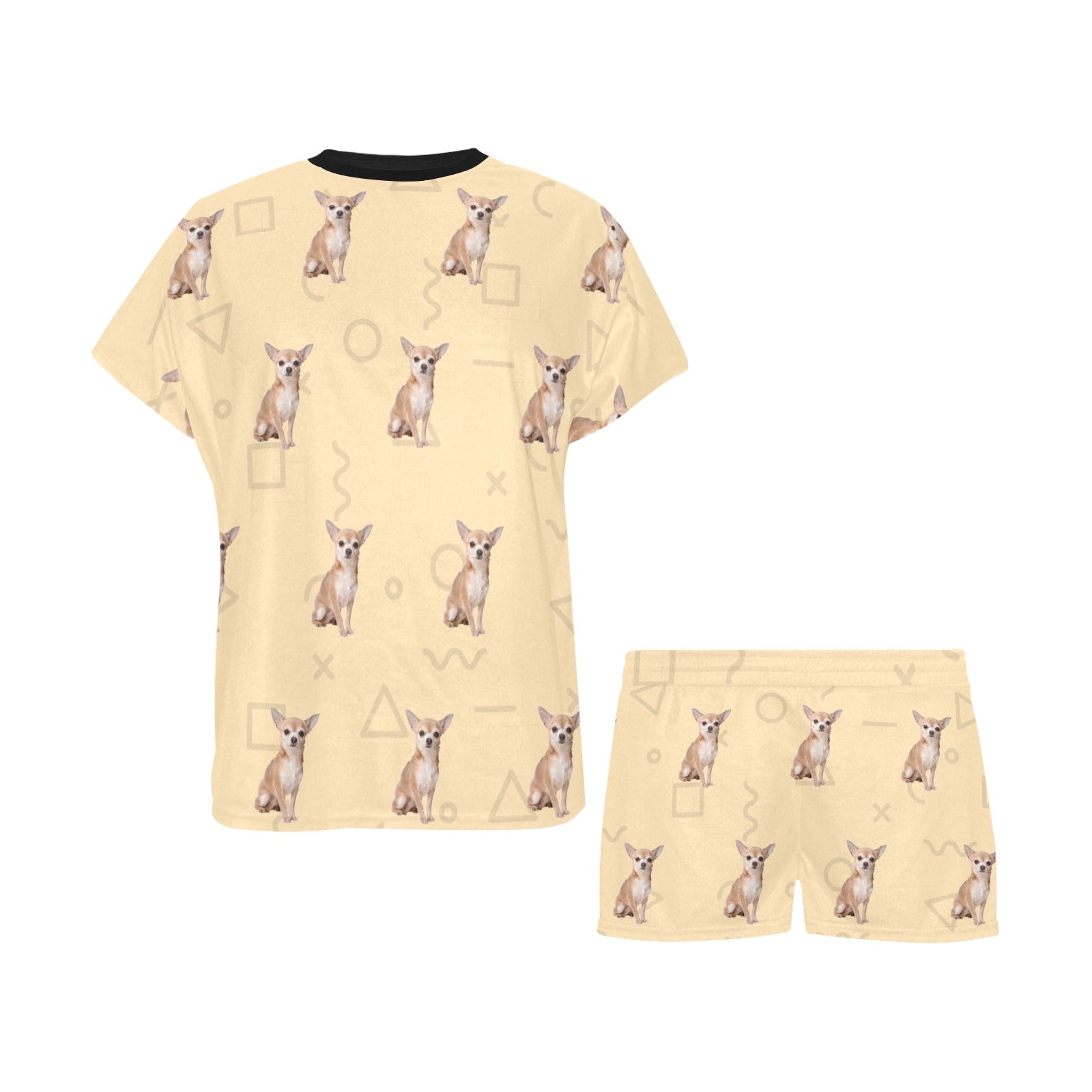 2 Piece Chihuahua PJ Set - Yellow