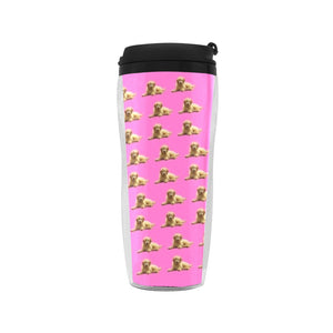Goldendoodle Reusable Coffee Cup - Pink