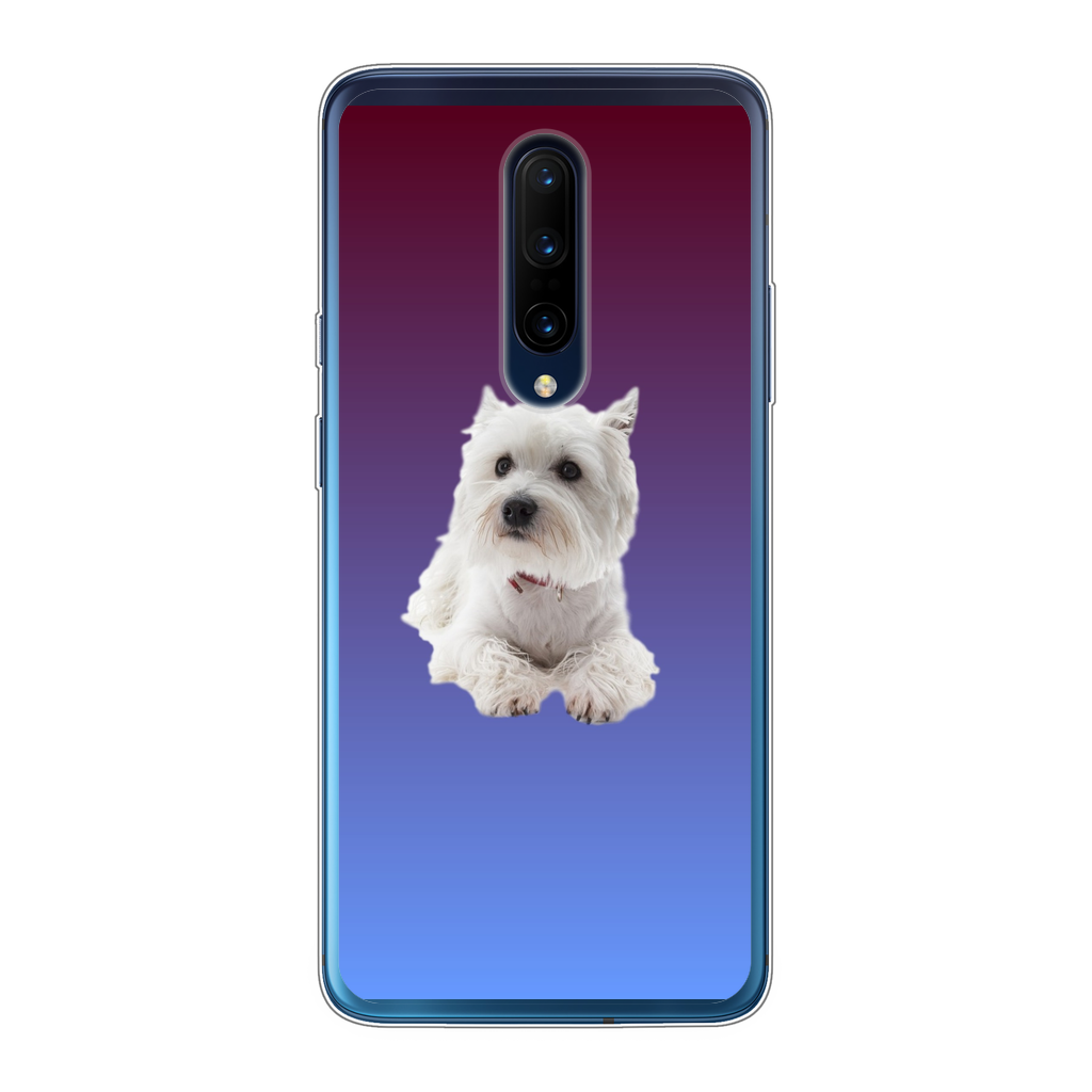 Westie Back Printed Transparent Soft Phone Case