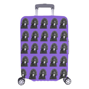 Poodle Luggage Cover ( Black Standard)
