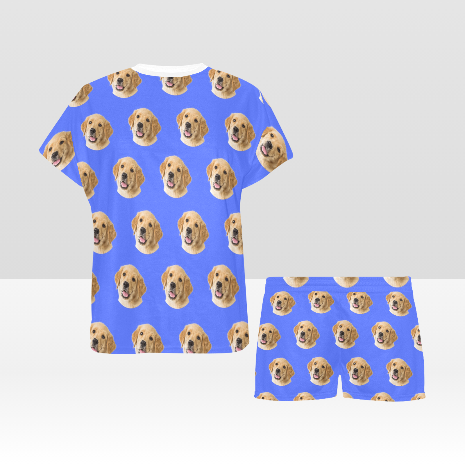 2 Piece Personalized Pet Photo Pajama Set(Short)