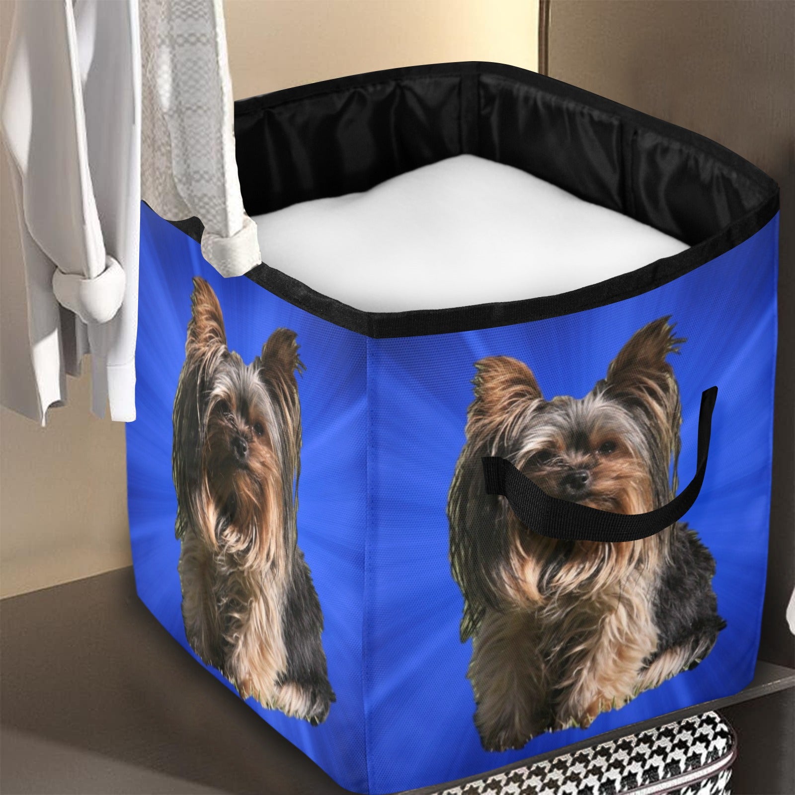 Yorkie Storage Basket - Long Hair