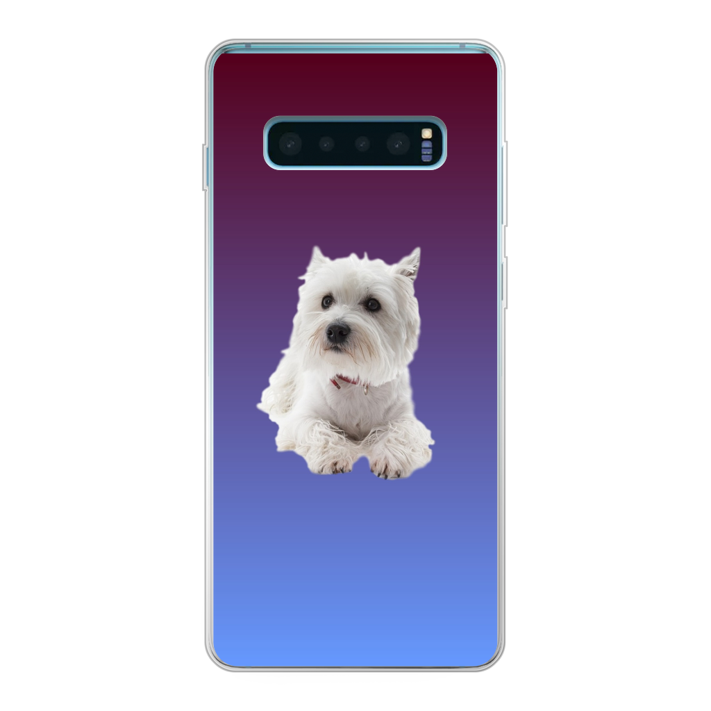 Westie Back Printed Transparent Soft Phone Case