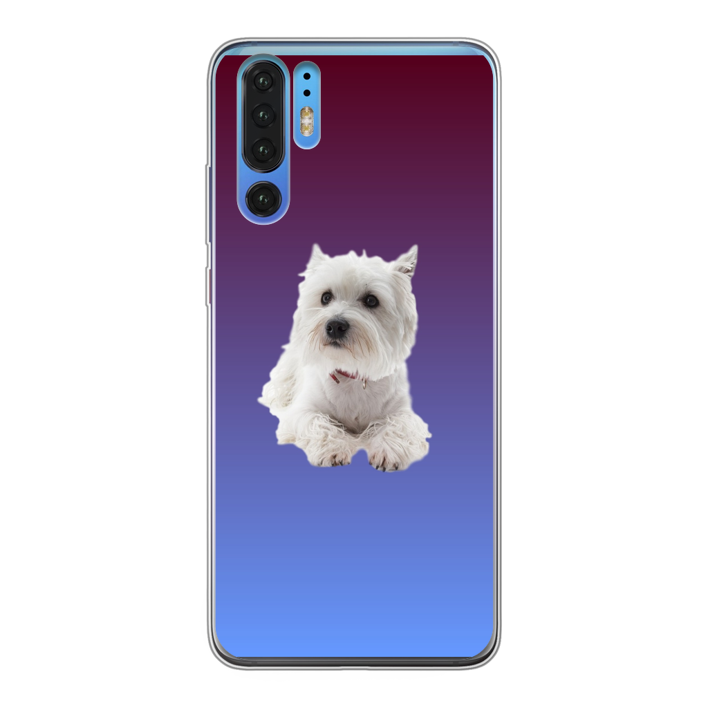 Westie Back Printed Transparent Soft Phone Case