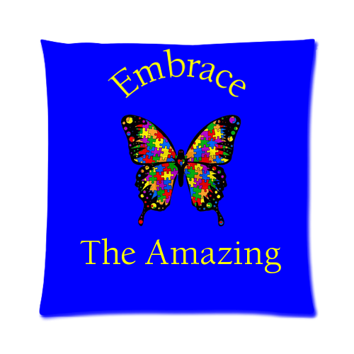 Autism Awareness Custom Zippered Pillow Case (16"x16")