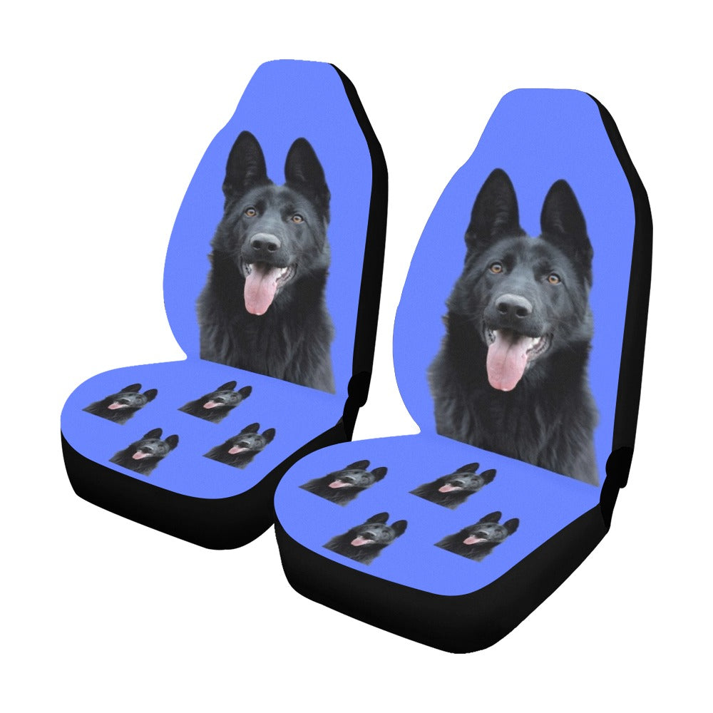 German Shepherd Car Seat Covers (Set of 2) - Black GS