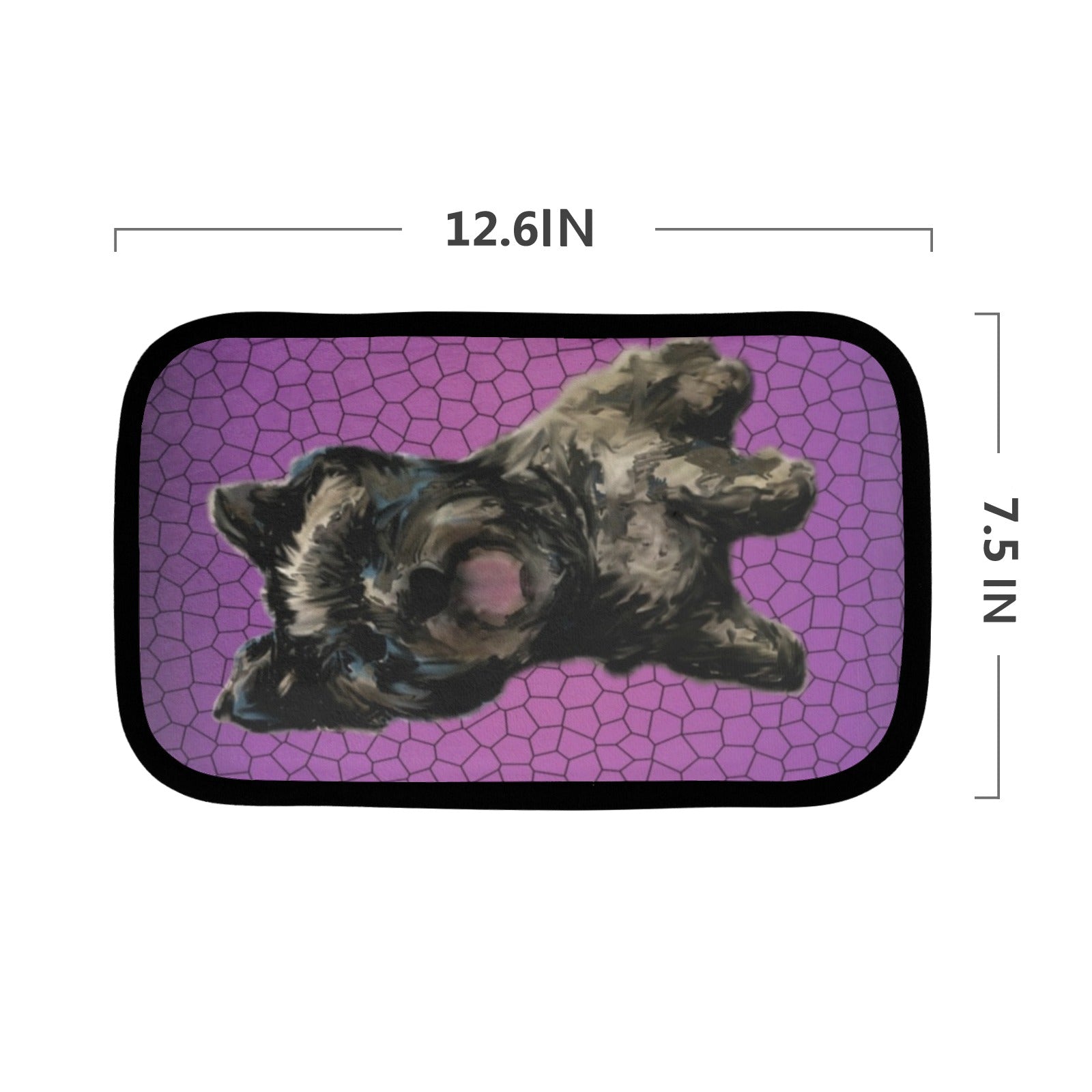 Cairn Terrier Car Console Cover - Black