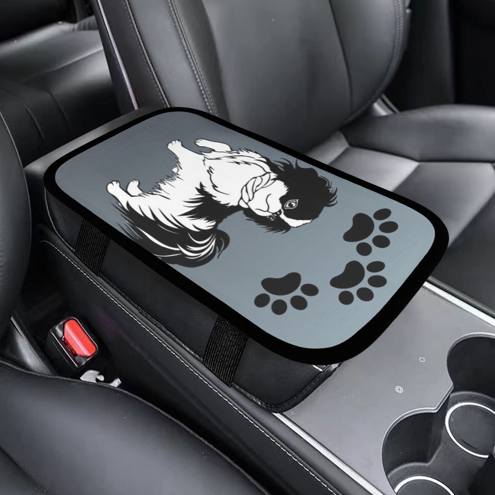 Japanese Chin Car Console Cover