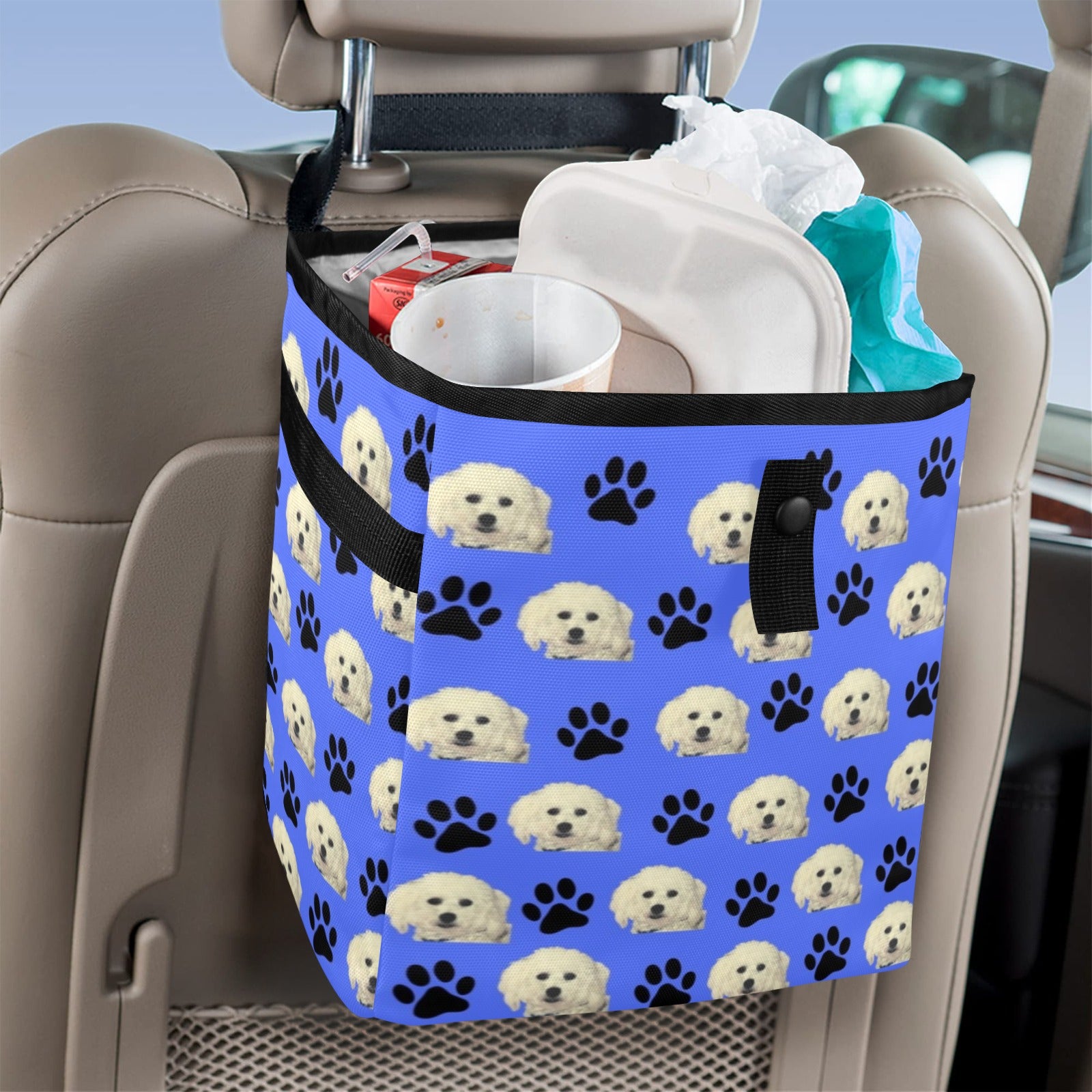 Bichon Car Trash Bag