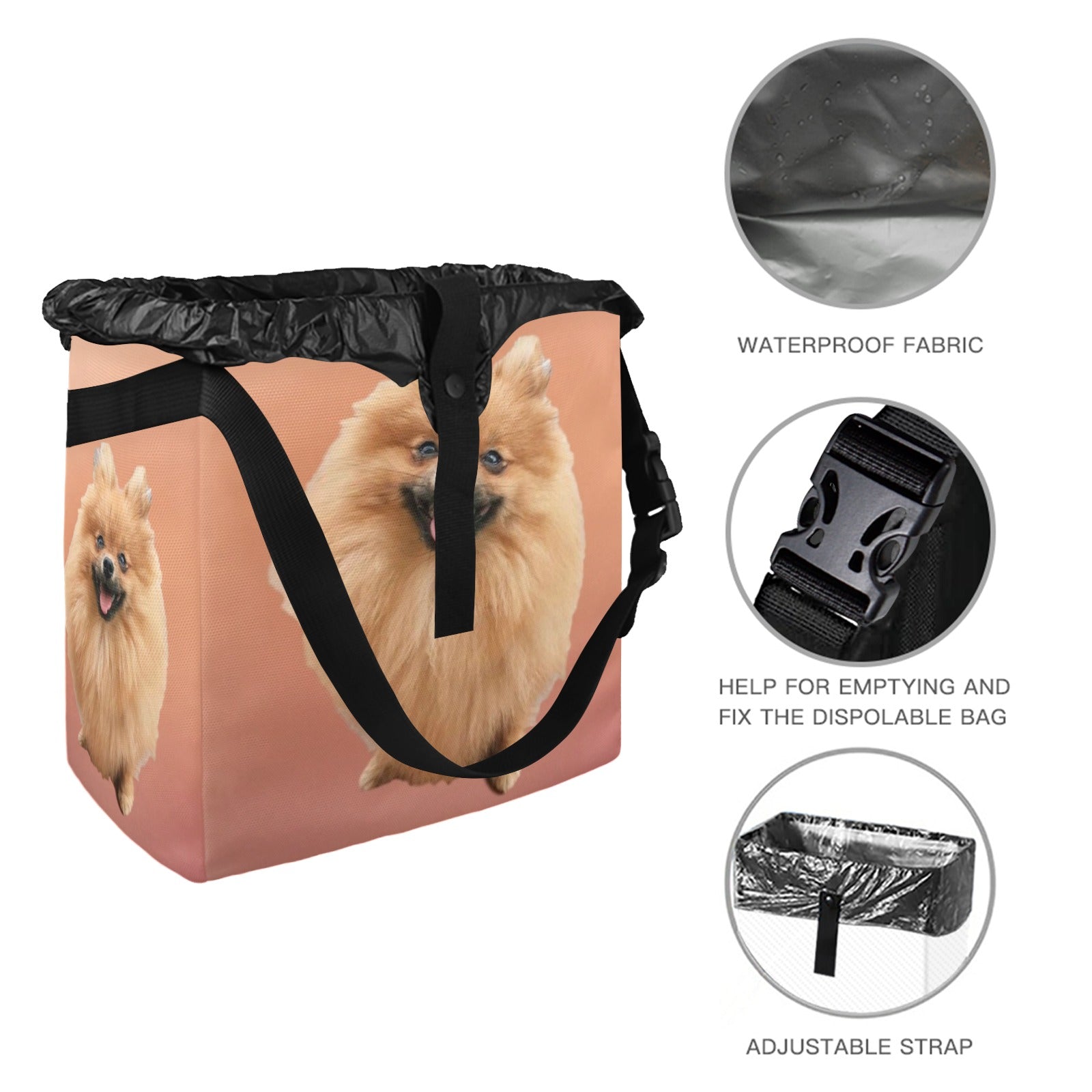 Pomeranian Car Trash Bags