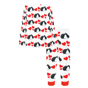 Dutch Rabbit Hearts Long Tee Pajama Set